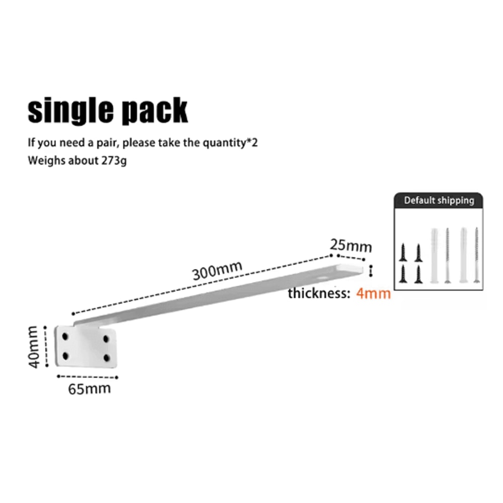 Heavy Duty Cast Iron Floating Shelf Brackets 4mm Thick Invisible L Brackets For Strong Shelf Suppor 3