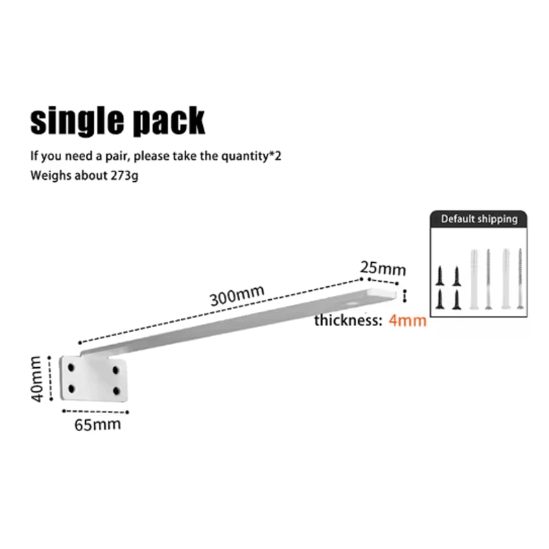 Heavy Duty Cast Iron Floating Shelf Brackets 4mm Thick Invisible L Brackets For Strong Shelf Suppor 3