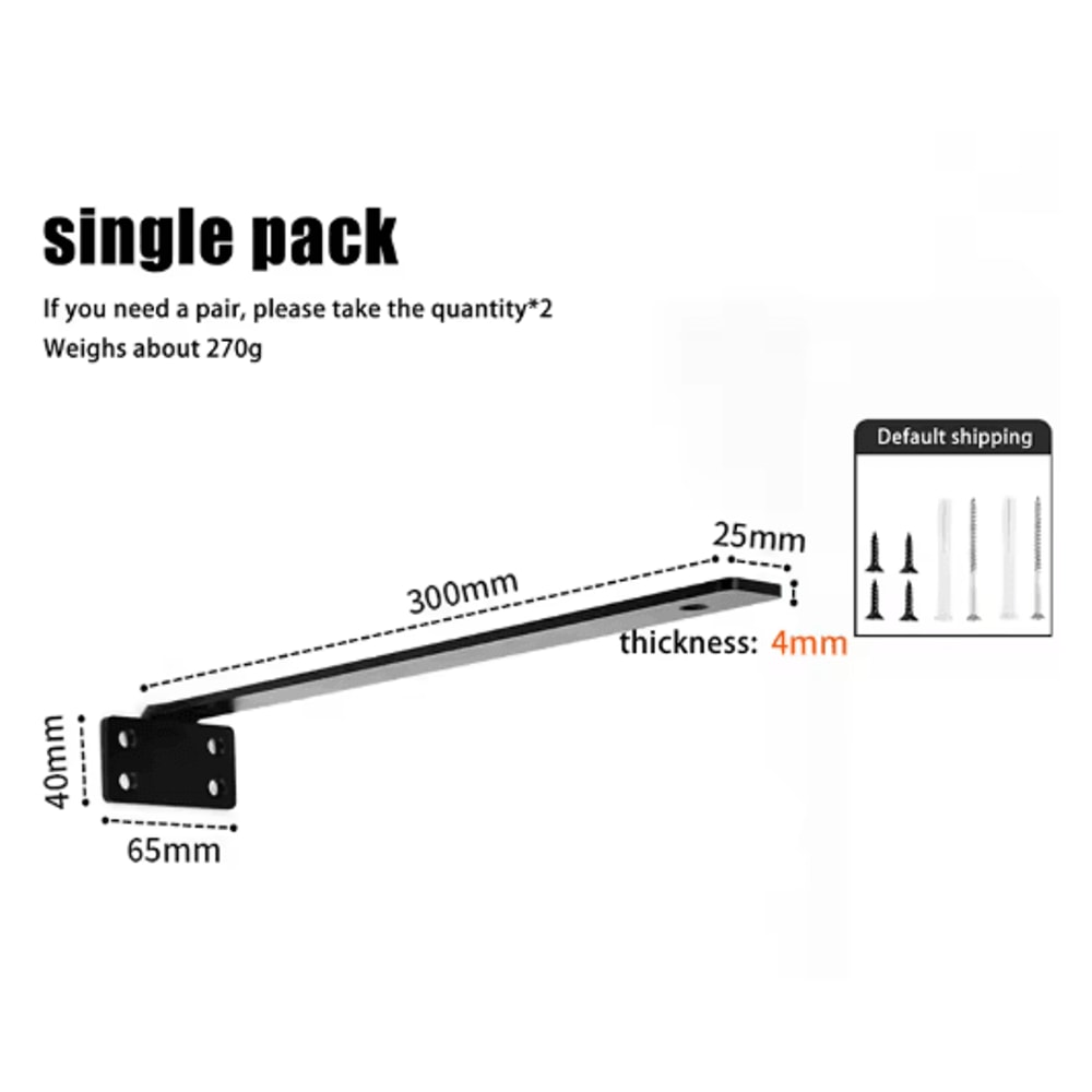 Heavy Duty Cast Iron Floating Shelf Brackets 4mm Thick Invisible L Brackets For Strong Shelf Suppor 4