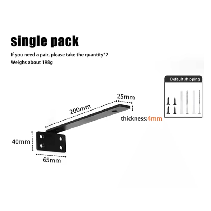 Heavy Duty Cast Iron Floating Shelf Brackets 4mm Thick Invisible L Brackets For Strong Shelf Suppor 8