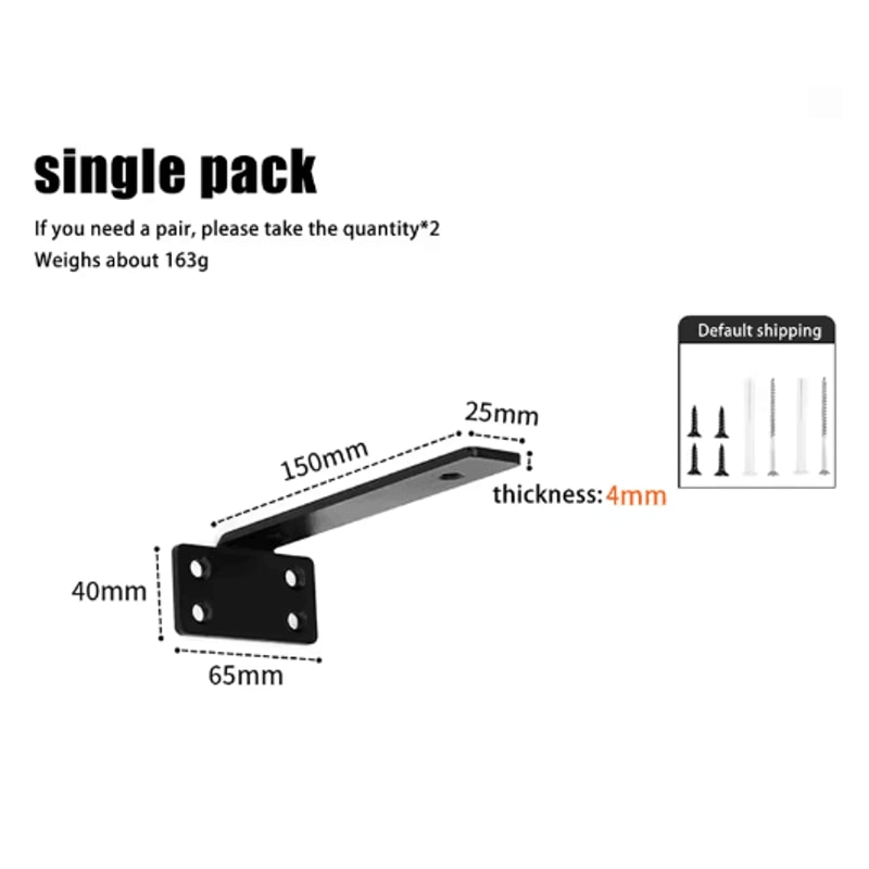 Heavy Duty Cast Iron Floating Shelf Brackets 4mm Thick Invisible L Brackets For Strong Shelf Suppor 9