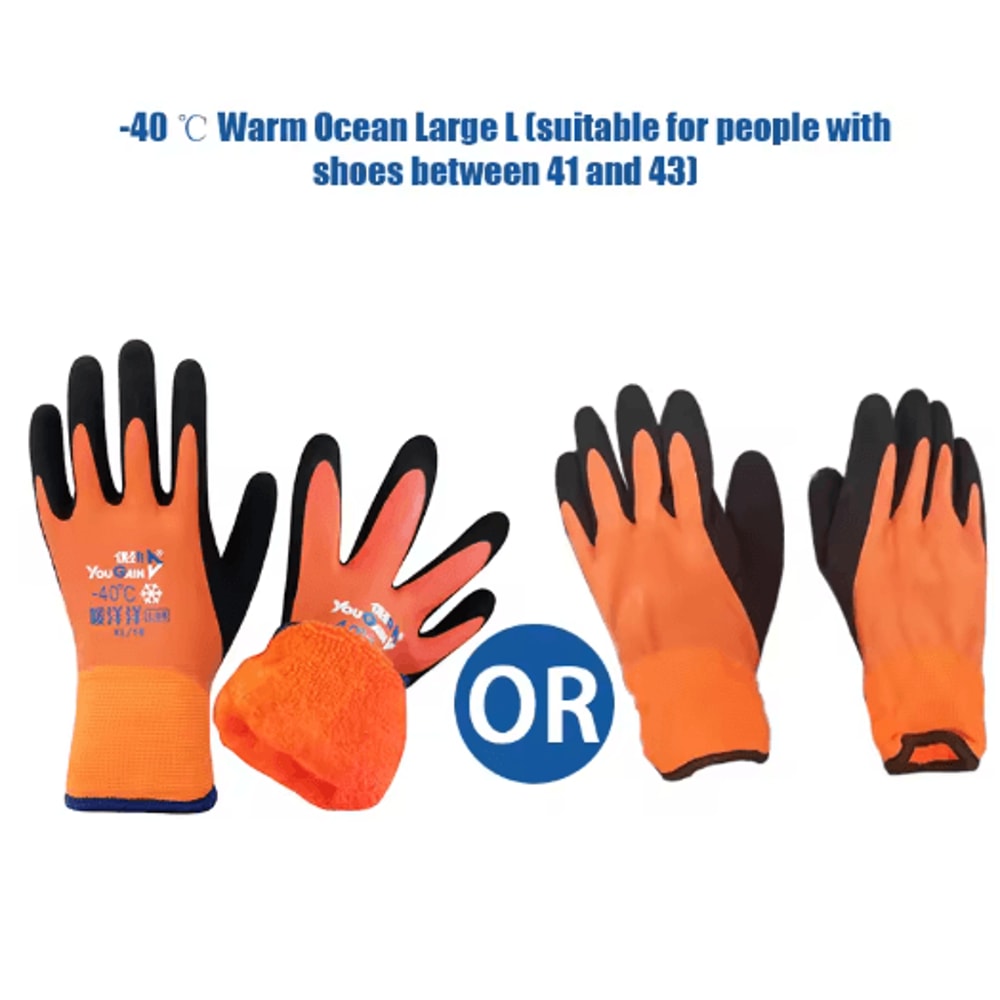 Negative 30C Cold Storage Anti Freeze Gloves Unisex Thermal Windproof Work Gloves 2