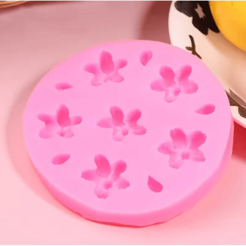 3D Sakura Silicone Mold Cherry Blossom DIY Baking And Craft Mold For Fondant Jelly And Chocolate 3