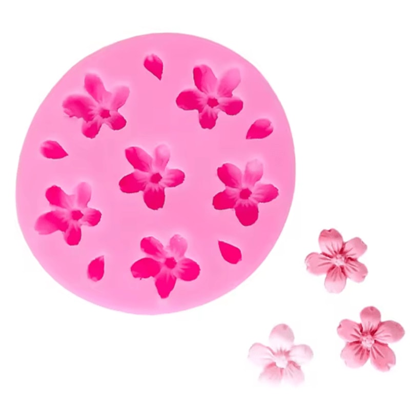 3D Sakura Silicone Mold Cherry Blossom DIY Baking And Craft Mold For Fondant Jelly And Chocolate 4