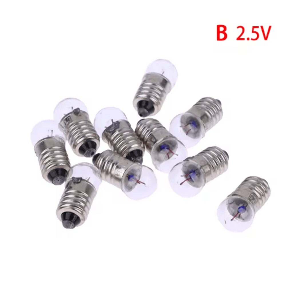 10PCS Miniature Light Bulbs 15V 25V 38V Small Round Bulbs For Student Experiments 1
