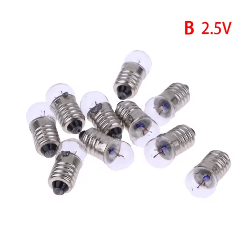 10PCS Miniature Light Bulbs 15V 25V 38V Small Round Bulbs For Student Experiments 1