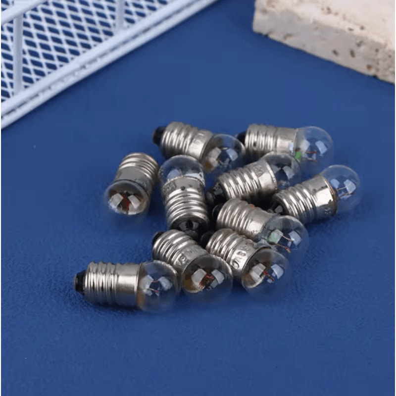 10PCS Miniature Light Bulbs 15V 25V 38V Small Round Bulbs For Student Experiments 7