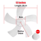 12 Inch Plastic Fan Blade Five Leaf Replacement With Nut Cover For Pedestal And Table Fans 1