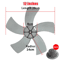 12 Inch Plastic Fan Blade Five Leaf Replacement With Nut Cover For Pedestal And Table Fans 2