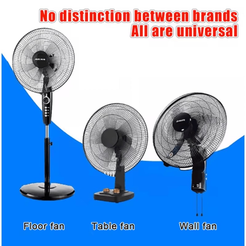 12 Inch Plastic Fan Blade Five Leaf Replacement With Nut Cover For Pedestal And Table Fans 3