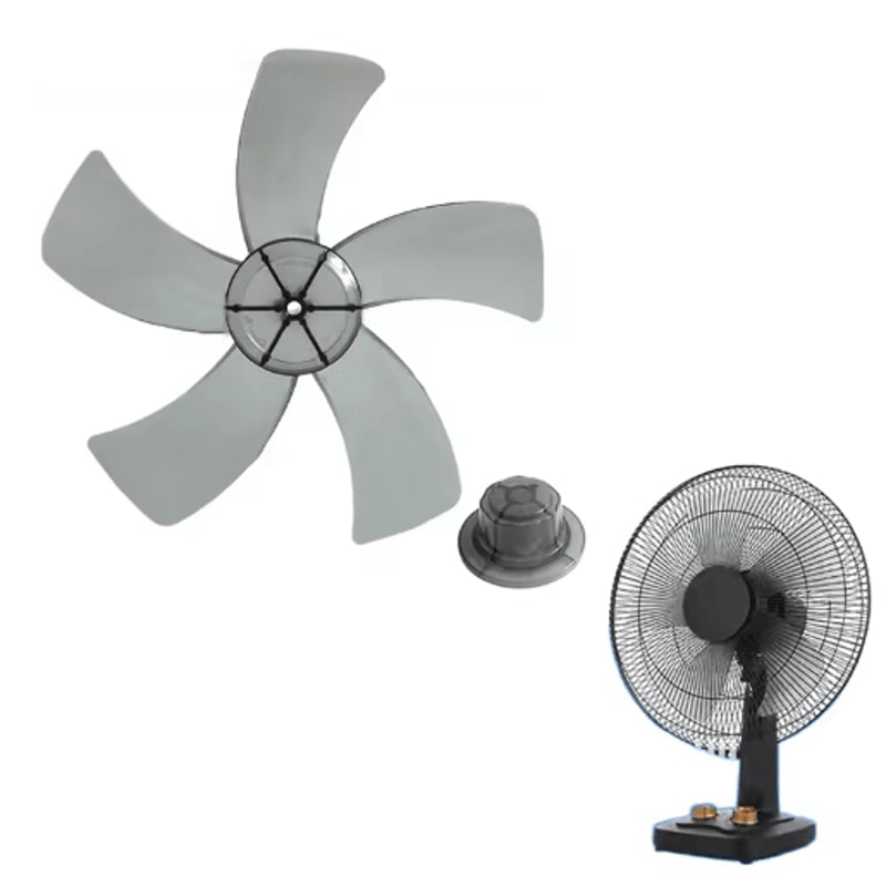 12 Inch Plastic Fan Blade Five Leaf Replacement With Nut Cover For Pedestal And Table Fans 6