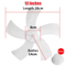 12 Inch Plastic Fan Blade Five Leaf Replacement With Nut Cover For Pedestal And Table Fans 0