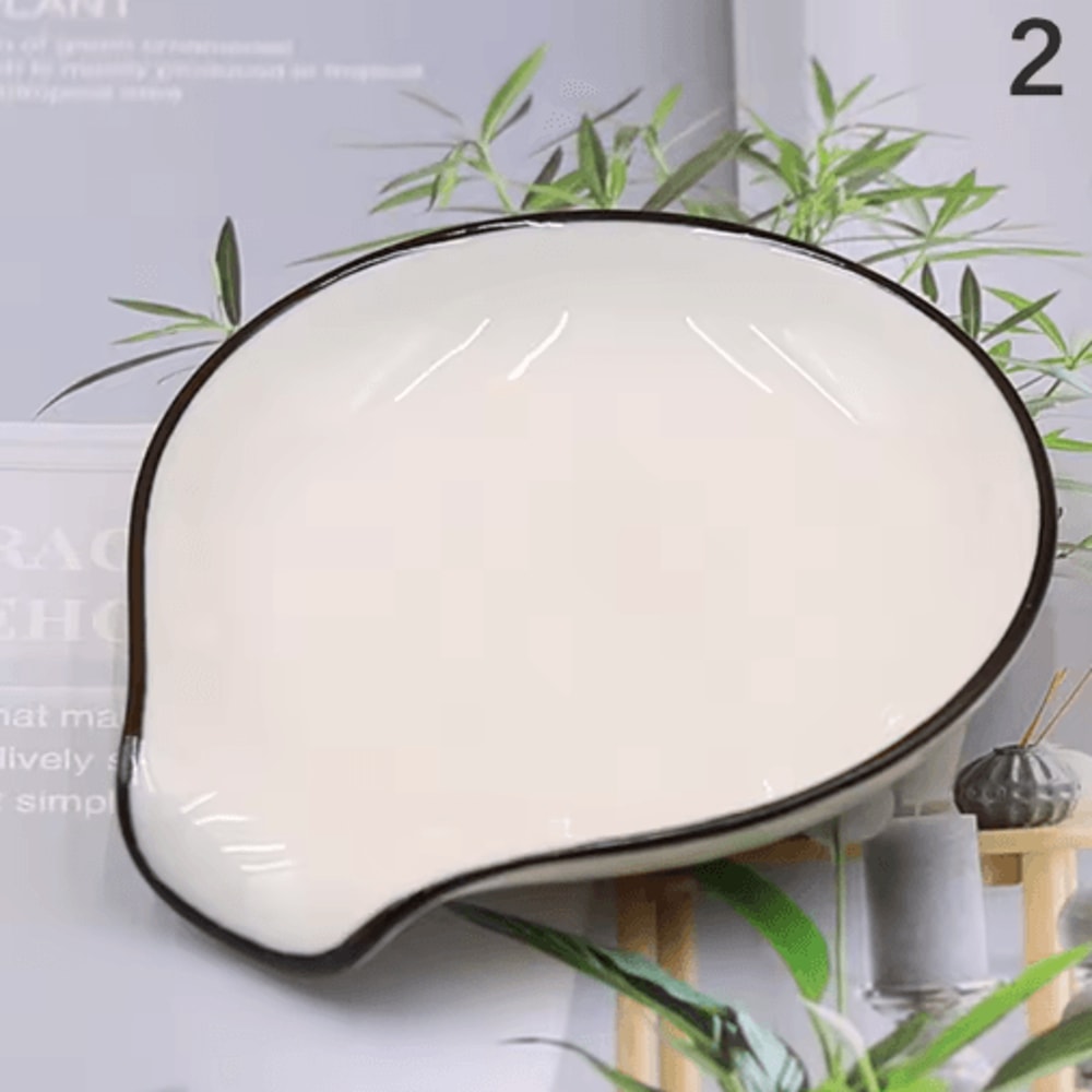 Multipurpose Ceramic Spoon Rest White Spoon Holder For Kitchen And Dining Use 2