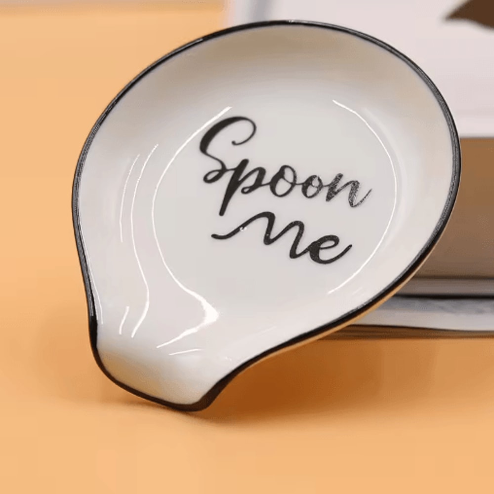 Multipurpose Ceramic Spoon Rest White Spoon Holder For Kitchen And Dining Use 5