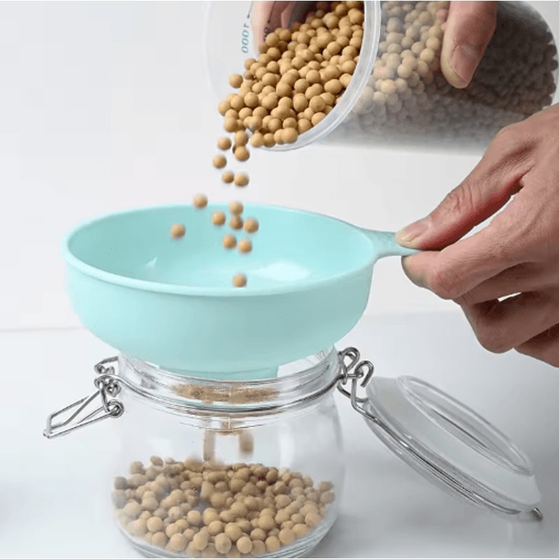 3 In 1 Wide Mouth Funnel Plastic Kitchen Funnel For Jars Jam Oil Wine And Spices 3