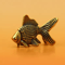 Retro Brass Goldfish Figurine Lucky Animal Statue Desk Ornament And Tea Pet 3
