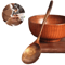 Wooden Soup Spoon Eco Friendly Natural Ellipse Ladle For Cooking And Dining 0