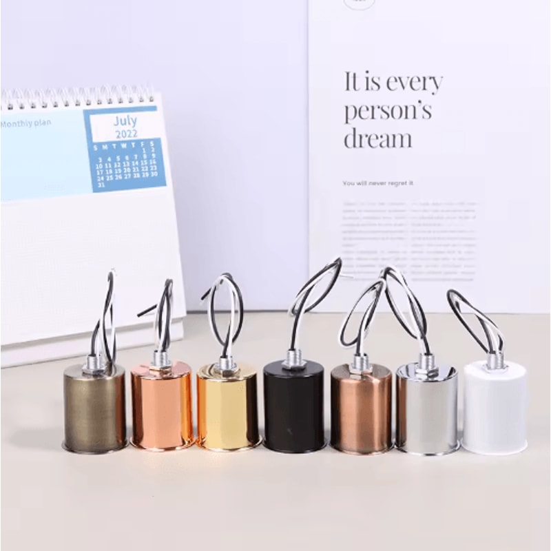 E27 Ceramic Screw Light Socket Round LED Filament Lamp Holder For Indoor Use 9