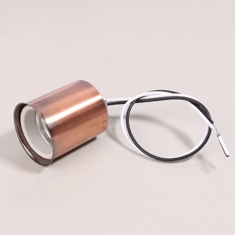 E27 Ceramic Screw Light Socket Round LED Filament Lamp Holder For Indoor Use 10