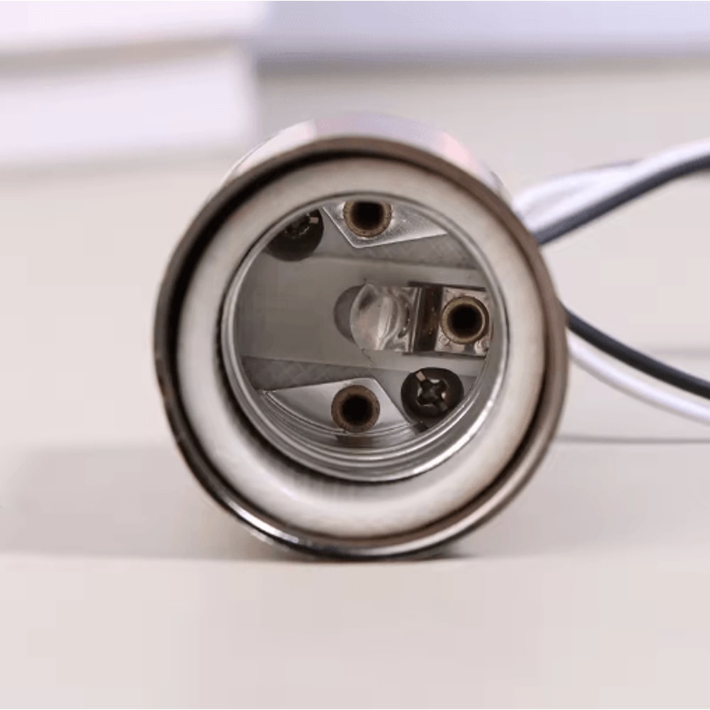 E27 Ceramic Screw Light Socket Round LED Filament Lamp Holder For Indoor Use 11