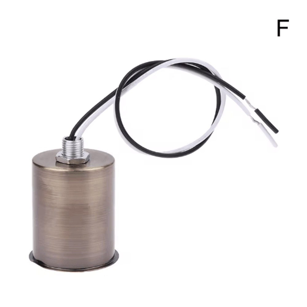 E27 Ceramic Screw Light Socket Round LED Filament Lamp Holder For Indoor Use 2
