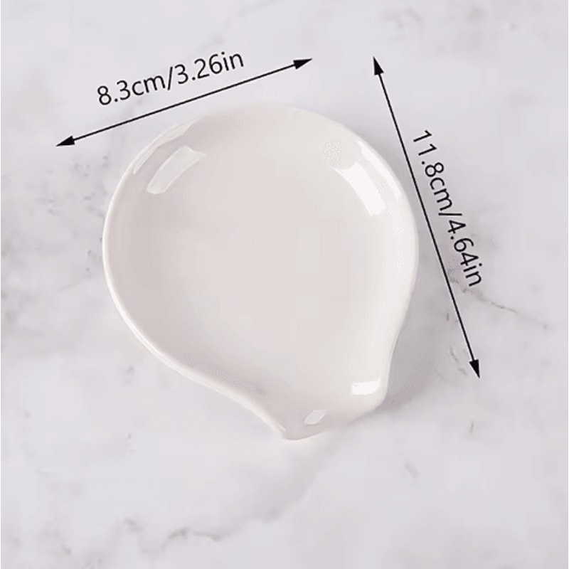 Multipurpose Ceramic Spoon Rest White Spoon Holder For Kitchen And Dining Table 2