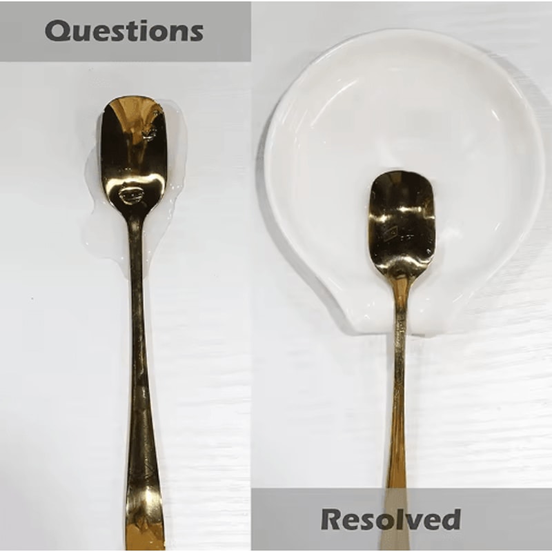 Multipurpose Ceramic Spoon Rest White Spoon Holder For Kitchen And Dining Table 4