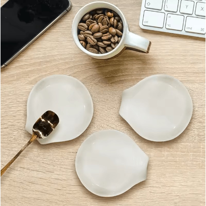 Multipurpose Ceramic Spoon Rest White Spoon Holder For Kitchen And Dining Table 0