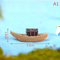 Miniature Resin Boat Figurines Retro Awning Boats For Dollhouse Bonsai And Micro Landscape Decor 2