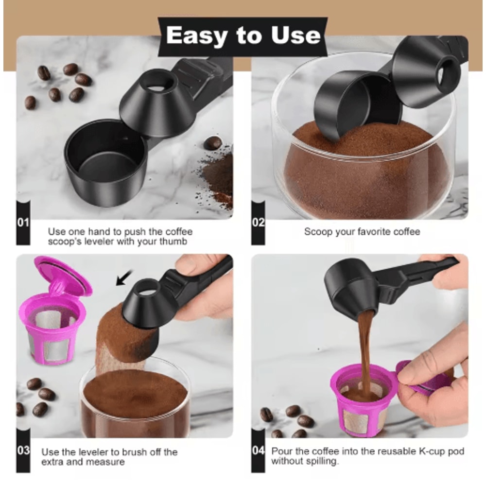 Creative Sliding Leakproof Coffee Scoop Protein Powder Measuring Spoon With Hanging Hole 3