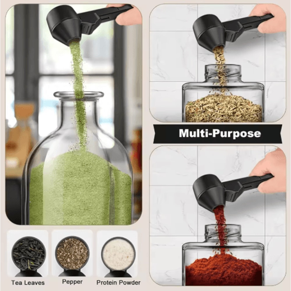 Creative Sliding Leakproof Coffee Scoop Protein Powder Measuring Spoon With Hanging Hole 4