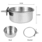 Stainless Steel Pet Food Dish With Clamp Hanging Feeding Bowl For Birds And Small Animals 10 To 14 1