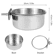 Stainless Steel Pet Food Dish With Clamp Hanging Feeding Bowl For Birds And Small Animals 10 To 14 2