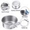 Stainless Steel Pet Food Dish With Clamp Hanging Feeding Bowl For Birds And Small Animals 10 To 14 4