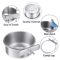 Stainless Steel Pet Food Dish With Clamp Hanging Feeding Bowl For Birds And Small Animals 10 To 14 5