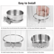 Stainless Steel Pet Food Dish With Clamp Hanging Feeding Bowl For Birds And Small Animals 10 To 14 6