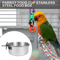 Stainless Steel Pet Food Dish With Clamp Hanging Feeding Bowl For Birds And Small Animals 10 To 14 8