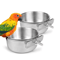 Stainless Steel Pet Food Dish With Clamp Hanging Feeding Bowl For Birds And Small Animals 10 To 14 9