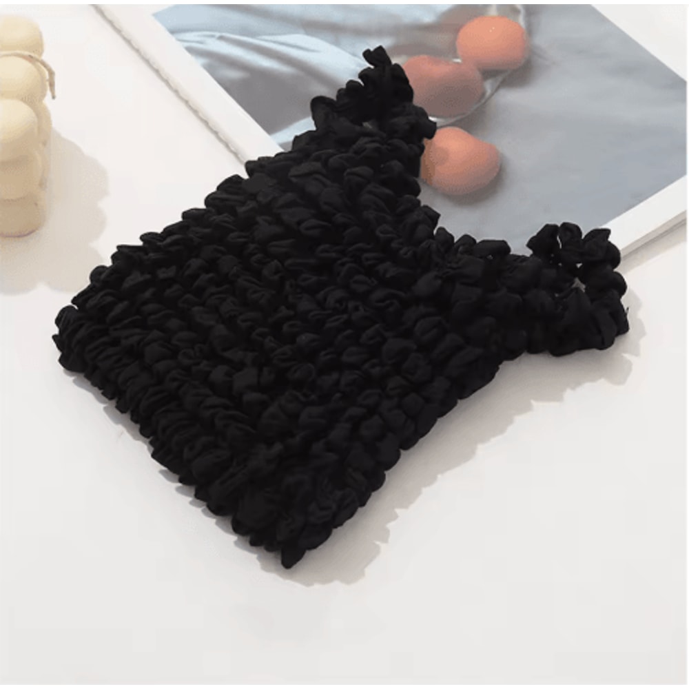 Mini Pocket Pleated Storage Bag Magic Expansion Elastic Shopping Bag For Women 3