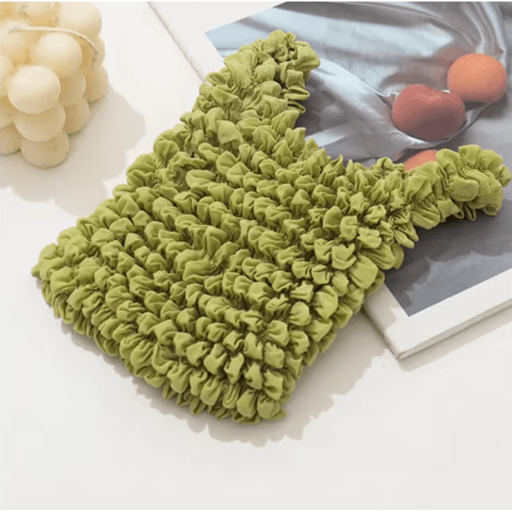 Mini Pocket Pleated Storage Bag Magic Expansion Elastic Shopping Bag For Women 5