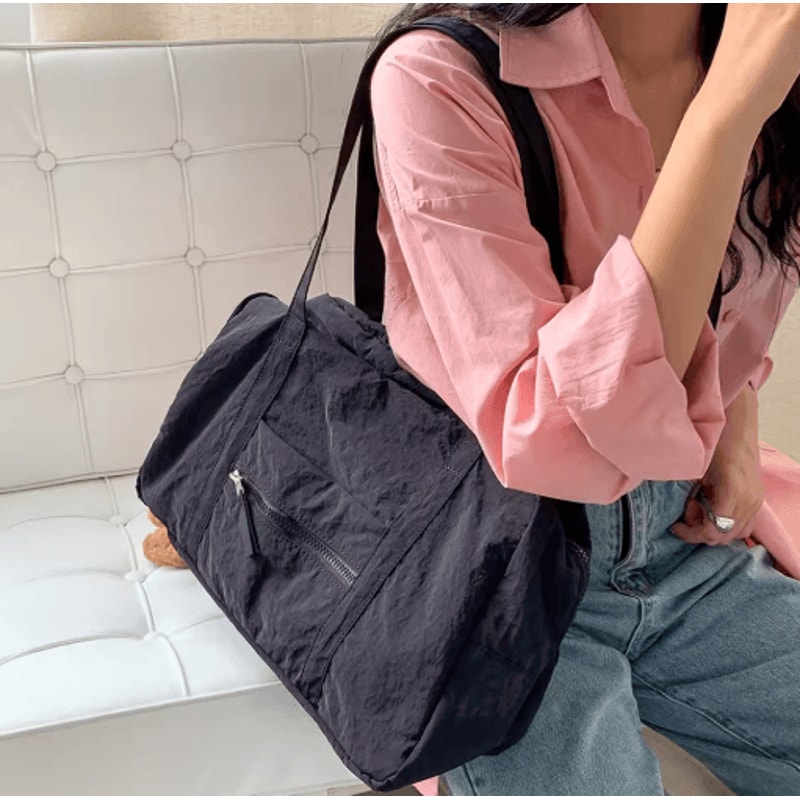 Simple Carry On Travel Tote Bag Large Capacity Weekender And Overnight Duffle For Women 6