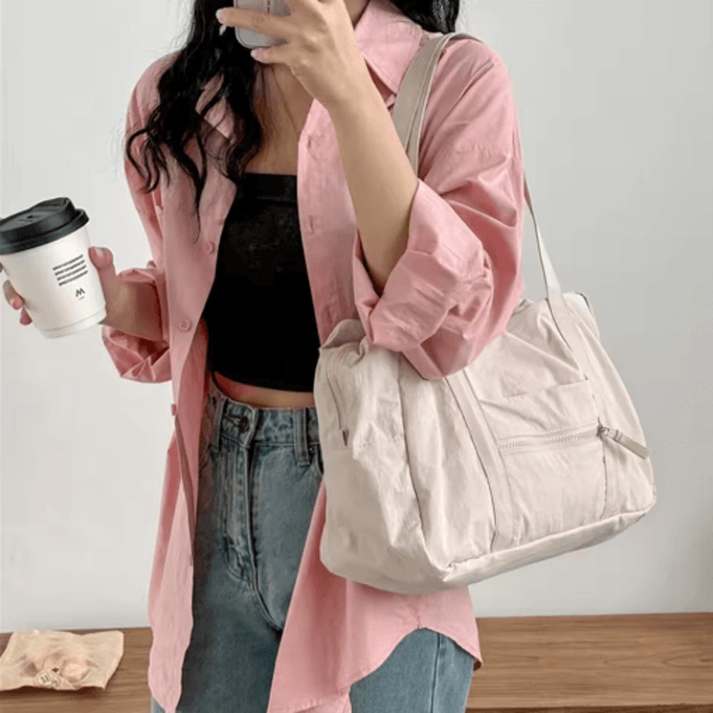 Simple Carry On Travel Tote Bag Large Capacity Weekender And Overnight Duffle For Women 0