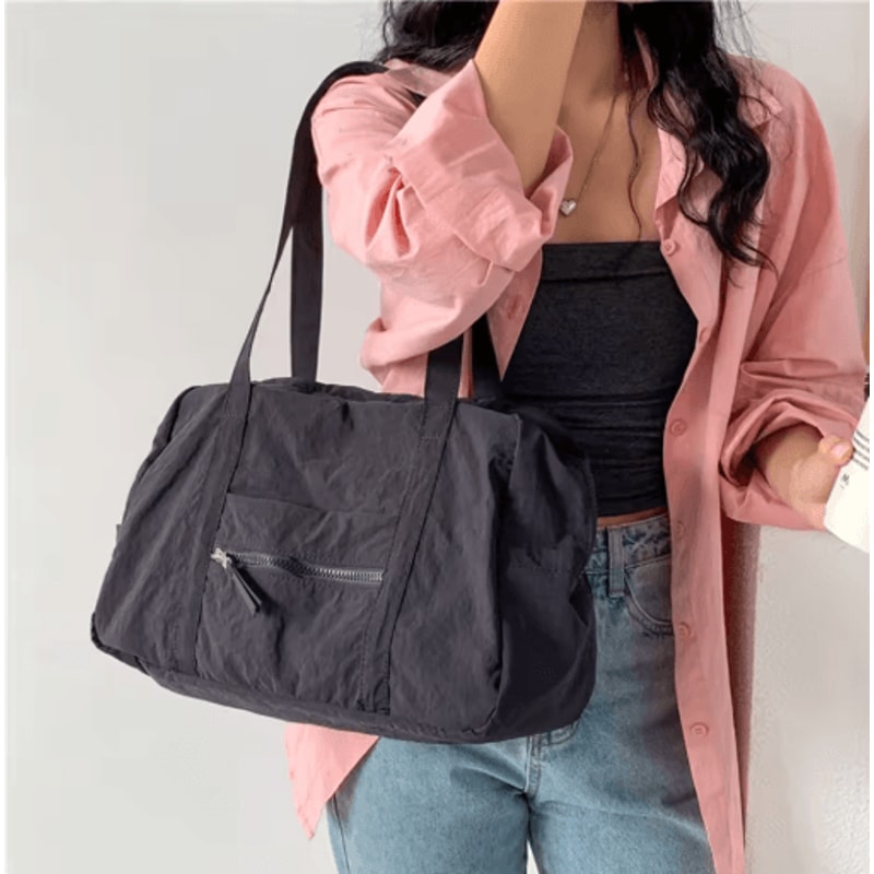 Simple Carry On Travel Tote Bag Large Capacity Weekender And Overnight Duffle For Women 7