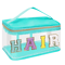 Green Transparent Makeup Bag Large Capacity Cosmetic And Toiletry Organizer With HAIR Letter Design 6