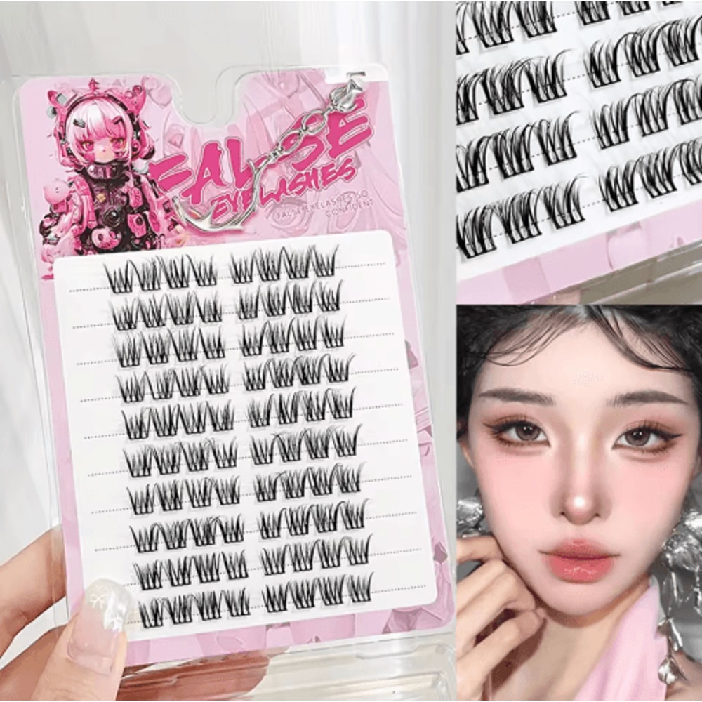10 Rows Individual Cluster Eyelashes K POP Korean Style Natural False Lash Extensions 7 To 11mm 1