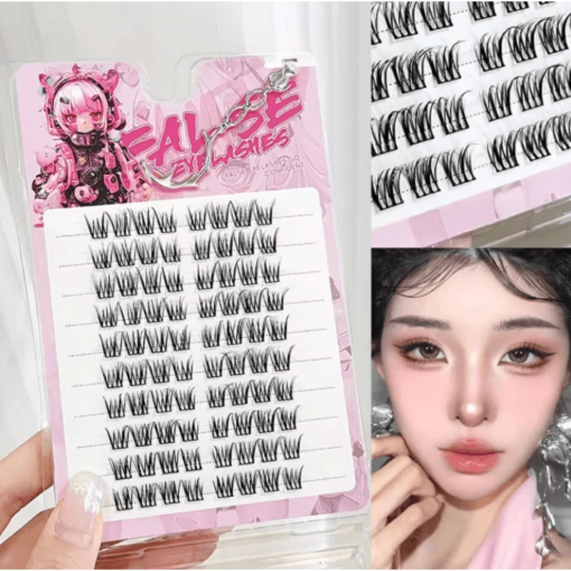 10 Rows Individual Cluster Eyelashes K POP Korean Style Natural False Lash Extensions 7 To 11mm 1