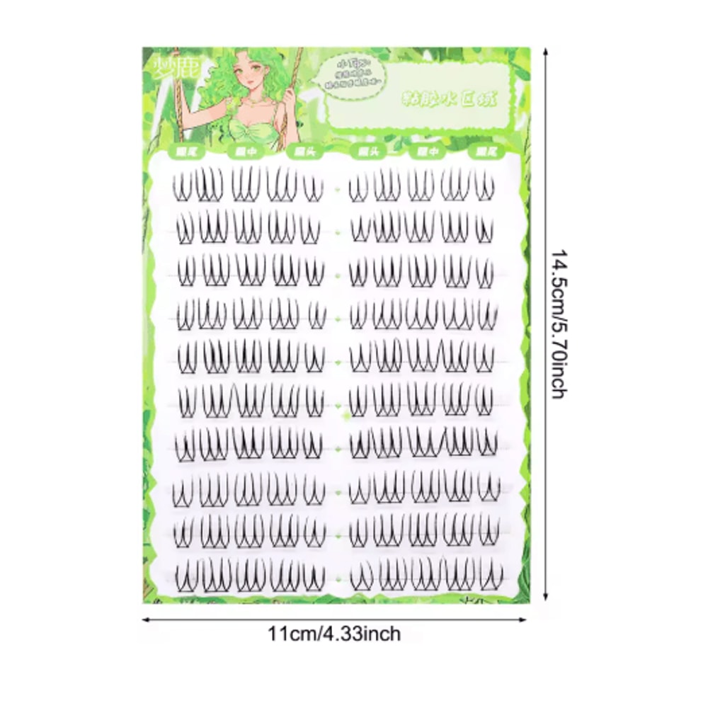 10 Rows Individual Cluster Eyelashes K POP Korean Style Natural False Lash Extensions 7 To 11mm 6