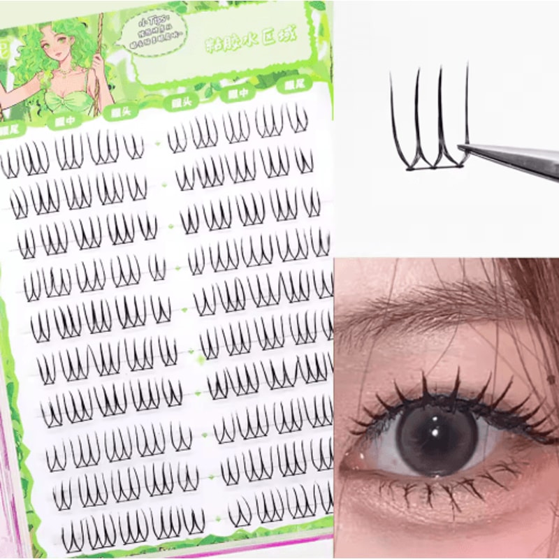 10 Rows Individual Cluster Eyelashes K POP Korean Style Natural False Lash Extensions 7 To 11mm 12