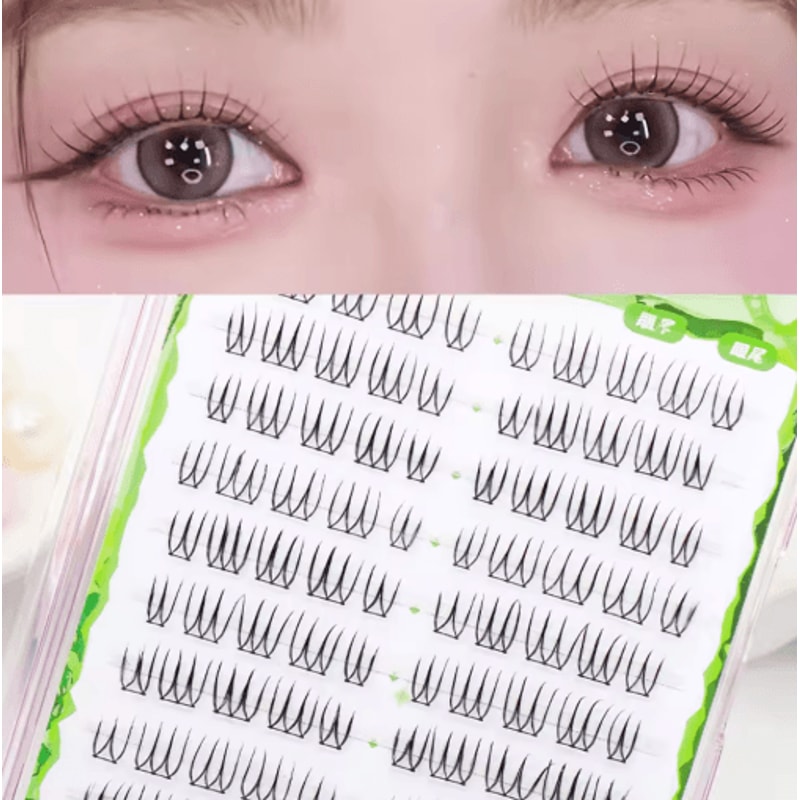 10 Rows Individual Cluster Eyelashes K POP Korean Style Natural False Lash Extensions 7 To 11mm 0