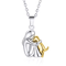 Alloy Hug Pendant Necklace Dog Lover Charm Necklace For Everyday And Elegant Wear 1